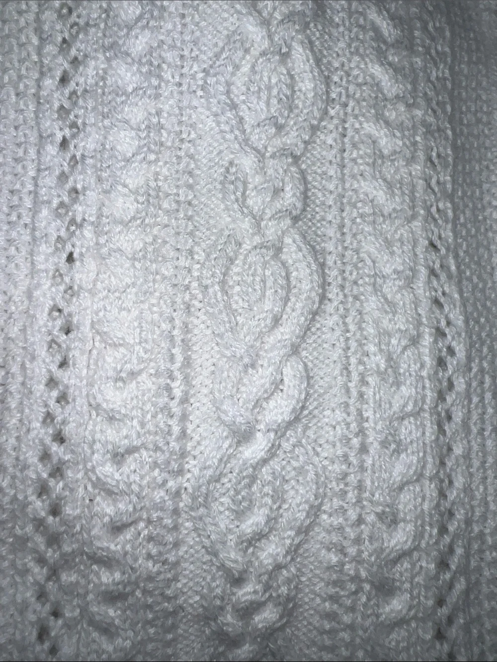 Polo Ralph Lauren pointelle white Cable-Knit Cropped cottonCardigan size L(12-14